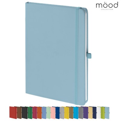 Picture of MOOD A5 FSC SOFT FEEL NOTE BOOK PASTEL LIGHT BLUE.