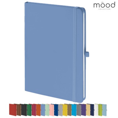 Picture of MOOD A5 FSC SOFT FEEL NOTE BOOK PASTEL BLUE.