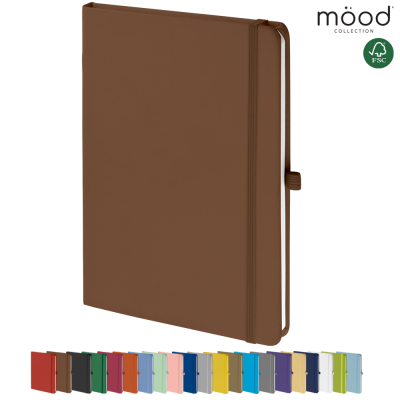Picture of MOOD A5 FSC SOFT FEEL NOTE BOOK BROWN.