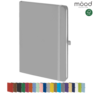 Picture of MOOD A5 FSC SOFT FEEL NOTE BOOK SILVER.