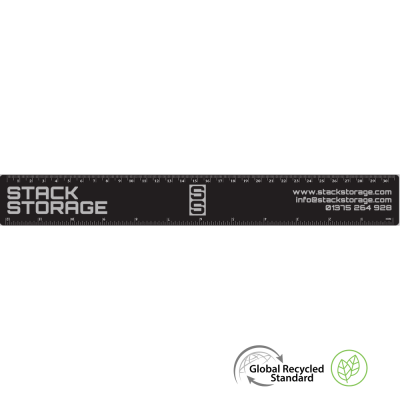 Picture of RULER 30CM GRS RECYCLED - BLACK