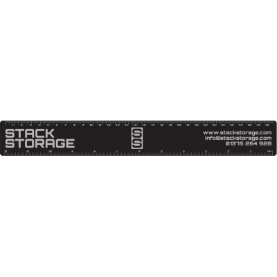 Picture of 30CM & 12 INCH RULER BLACK