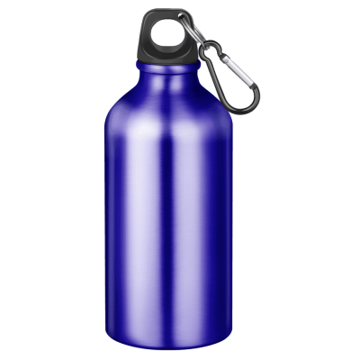Picture of ACTION ALUMINIUM METAL WATER BOTTLE with Carabiner Clip - 550Ml Blue