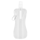 Picture of FOLDING FLEXI WATER BOTTLE with Carabiner Clip - 400Ml White