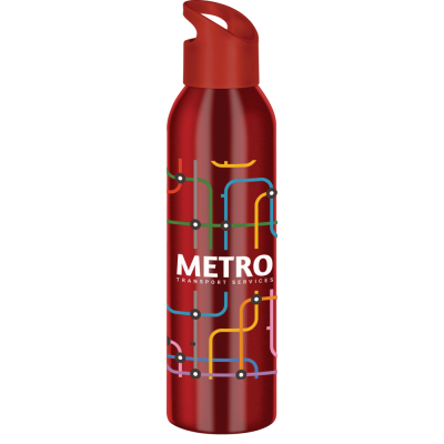 Picture of JET ALUMINIUM METAL WATER BOTTLE - 700ML RED