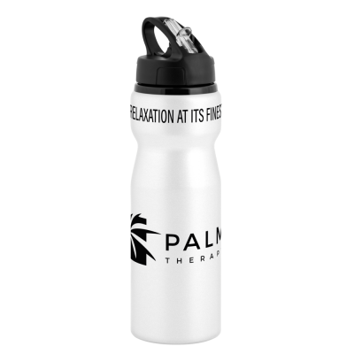 Picture of NOVA ALUMINIUM METAL WATER BOTTLE with Flip Sipper Lid - 750Ml White