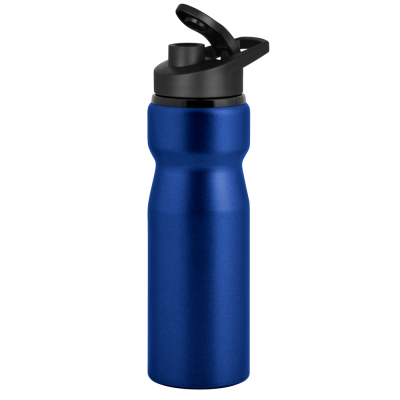 Picture of NOVA ALUMINIUM METAL WATER BOTTLE with Snap Cap Lid - 750Ml Dark Blue.