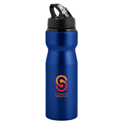 Picture of NOVA ALUMINIUM METAL WATER BOTTLE with Flip Sipper Lid - 750Ml Dark Blue.