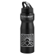 Picture of NOVA ALUMINIUM METAL WATER BOTTLE with Flip Sipper Lid - 750Ml Black