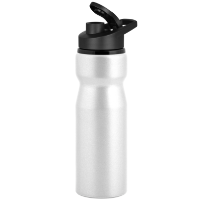 Picture of NOVA ALUMINIUM METAL WATER BOTTLE with Snap Cap Lid - 750Ml Silver.