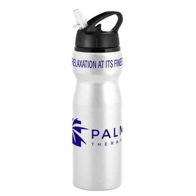 Picture of NOVA ALUMINIUM METAL WATER BOTTLE with Flip Sipper Lid - 750Ml Silver