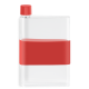 Picture of GENIE NOTE BOTTLE with Silicon Band - 420Ml Transparent & Red