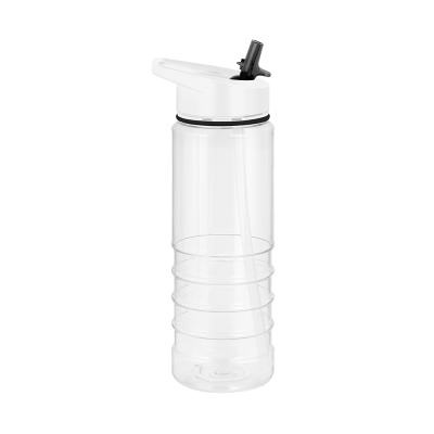 Picture of TRITAN PURE SPORTS WATER BOTTLE - 750ML CLEAR TRANSPARENT & BLACK.