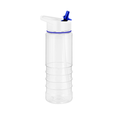 Picture of TRITAN PURE SPORTS WATER BOTTLE - 750ML CLEAR TRANSPARENT & BLUE.
