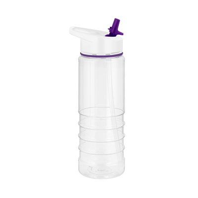 Picture of TRITAN PURE SPORTS WATER BOTTLE - 750ML CLEAR TRANSPARENT & PURPLE