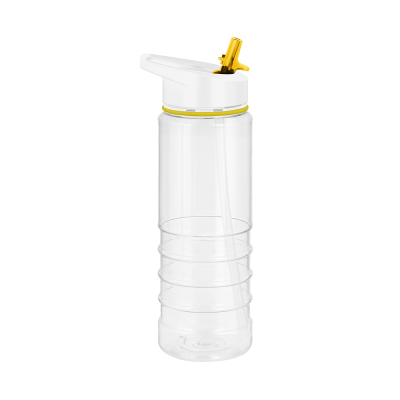 Picture of TRITAN PURE SPORTS WATER BOTTLE - 750ML CLEAR TRANSPARENT & YELLOW.