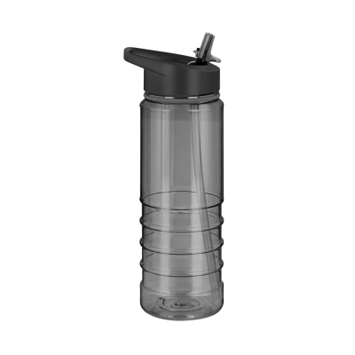 Picture of TRITAN PURE SPORTS WATER BOTTLE - 750ML TRANSLUCENT BLACK & GREY.