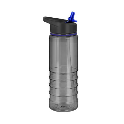 Picture of TRITAN PURE SPORTS WATER BOTTLE - 750ML TRANSLUCENT BLACK & BLUE.