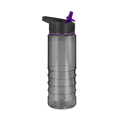 Picture of TRITAN PURE SPORTS WATER BOTTLE - 750ML TRANSLUCENT BLACK & PURPLE