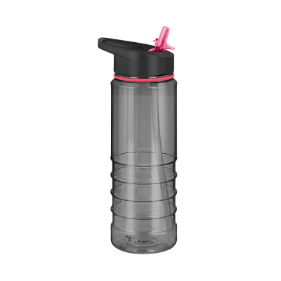 Picture of TRITAN PURE SPORTS WATER BOTTLE - 750ML TRANSLUCENT BLACK & PINK