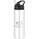Picture of TIDE ALUMINIUM METAL WATER BOTTLE with Flip Sipper Lid - 750Ml White