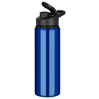 Picture of TIDE ALUMINIUM METAL WATER BOTTLE with Snap Cap Lid - 750Ml Blue