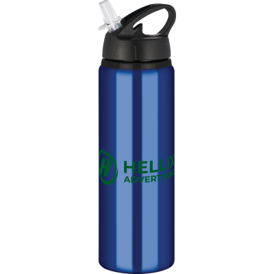 Picture of TIDE ALUMINIUM METAL WATER BOTTLE with Flip Sipper Lid - 750Ml Blue