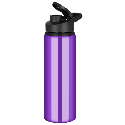 Picture of TIDE ALUMINIUM METAL WATER BOTTLE with Snap Cap Lid - 750Ml Purple.