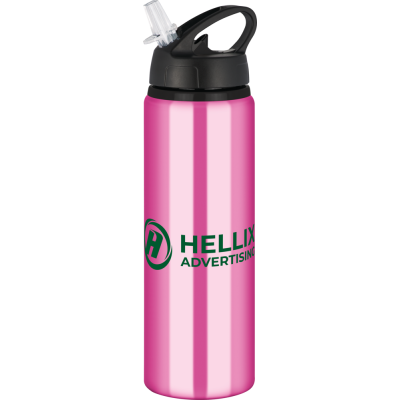 Picture of TIDE ALUMINIUM METAL WATER BOTTLE with Flip Sipper Lid - 750Ml Pink.