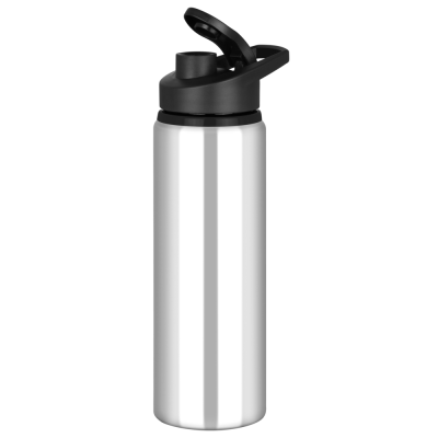 Picture of TIDE ALUMINIUM METAL WATER BOTTLE with Snap Cap Lid - 750Ml Silver