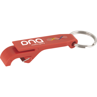 Picture of BOTTLE OPENER KEYRING RED