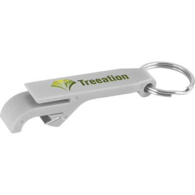 Picture of BOTTLE OPENER KEYRING GREY.