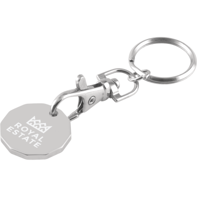 Picture of EXPRESS TROLLEY COIN KEYRING CHAIN RING - LASER ENGRAVED.