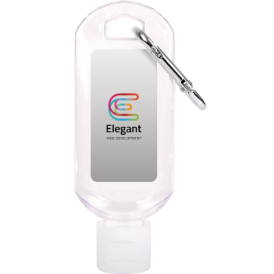 Picture of HAND SANITISER GEL BOTTLE with Carabiner Clip - 50Ml.