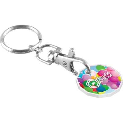 Picture of RECYCLED TROLLEY COIN KEYRING CHAIN RING