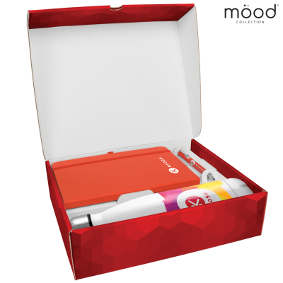 Picture of MOOD GIFT BOX 1 with A5 FSC Note Book, Soft Feel Ball Pen & Vacuum Bottle