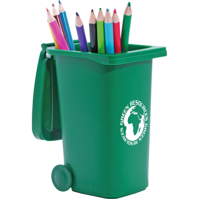 Picture of RECYCLED WHEELIE BIN PEN POT.