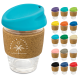 Picture of KIATO BOROSILICATE GLASS COFFEE CUP with Cork Band - 350Ml