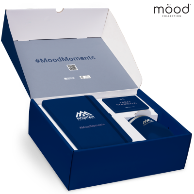 Picture of MOOD GIFT BOX 2 with A5 FSC Note Book, Coffee Tumbler & Motivational Cards.