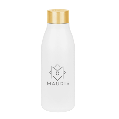 Picture of STELLA DOUBLE WALLED VACUUM BOTTLE - 600ML WHITE & GOLD.
