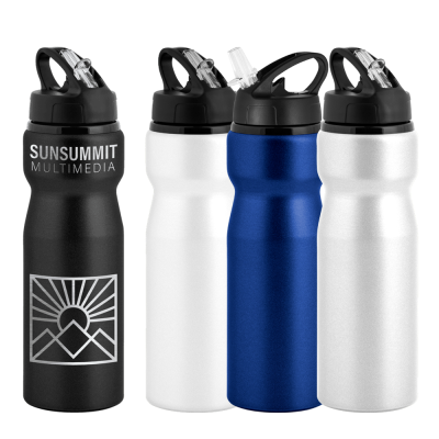 Picture of NOVA ALUMINIUM METAL WATER BOTTLE with Flip Sipper Lid - 750Ml