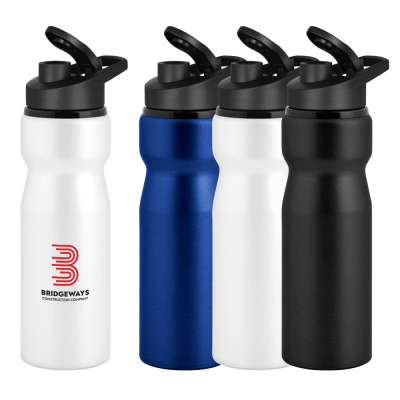 Picture of NOVA ALUMINIUM METAL WATER BOTTLE with Snap Cap Lid - 750Ml