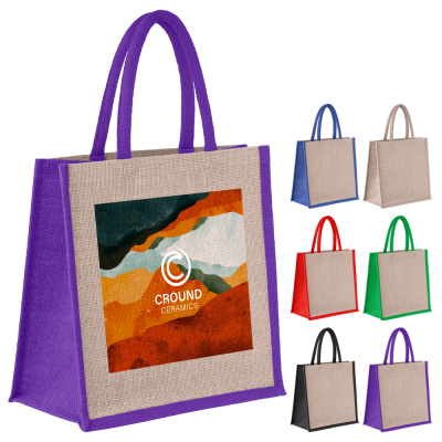 Picture of CAMBRIDGE JUTE SHOPPER TOTE BAG