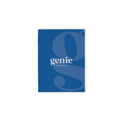 Picture of GENIE NOTE BOOK - A4 - SADDLE STITCHED with Rounded Corners (Full Colour Print)