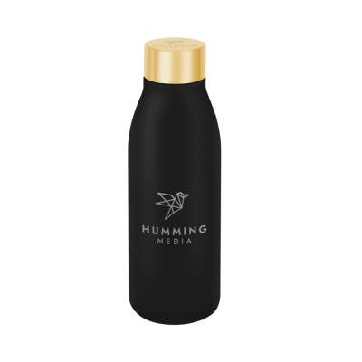 Picture of STELLA DOUBLE WALLED VACUUM BOTTLE - 600ML BLACK & GOLD