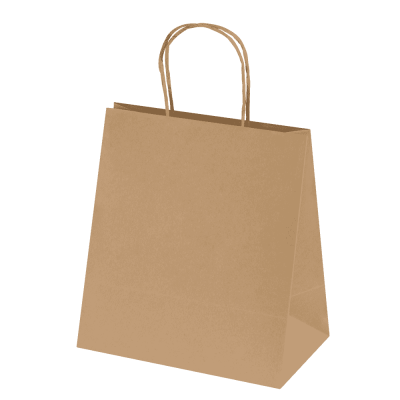 Picture of BAGS - ASHDOWN MINI PAPER GIFT BAG with Twisted Handles - Kraft - 150Gsm.