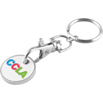 Picture of TROLLEY COIN - KEYRING CHAIN SOFT ENAMEL (UP TO 4 COLOURS - 1 SIDE ONLY).