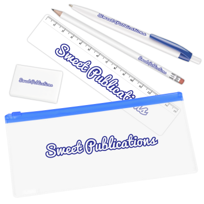 Picture of CLEAR TRANSPARENT PENCIL CASE KIT.