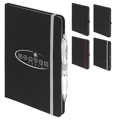 Picture of NERO A5 SOFT FEEL NOTE BOOK with Contour Ball Pen Pen.