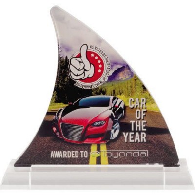 Picture of FIN SHAPE AWARD in Clear Transparent